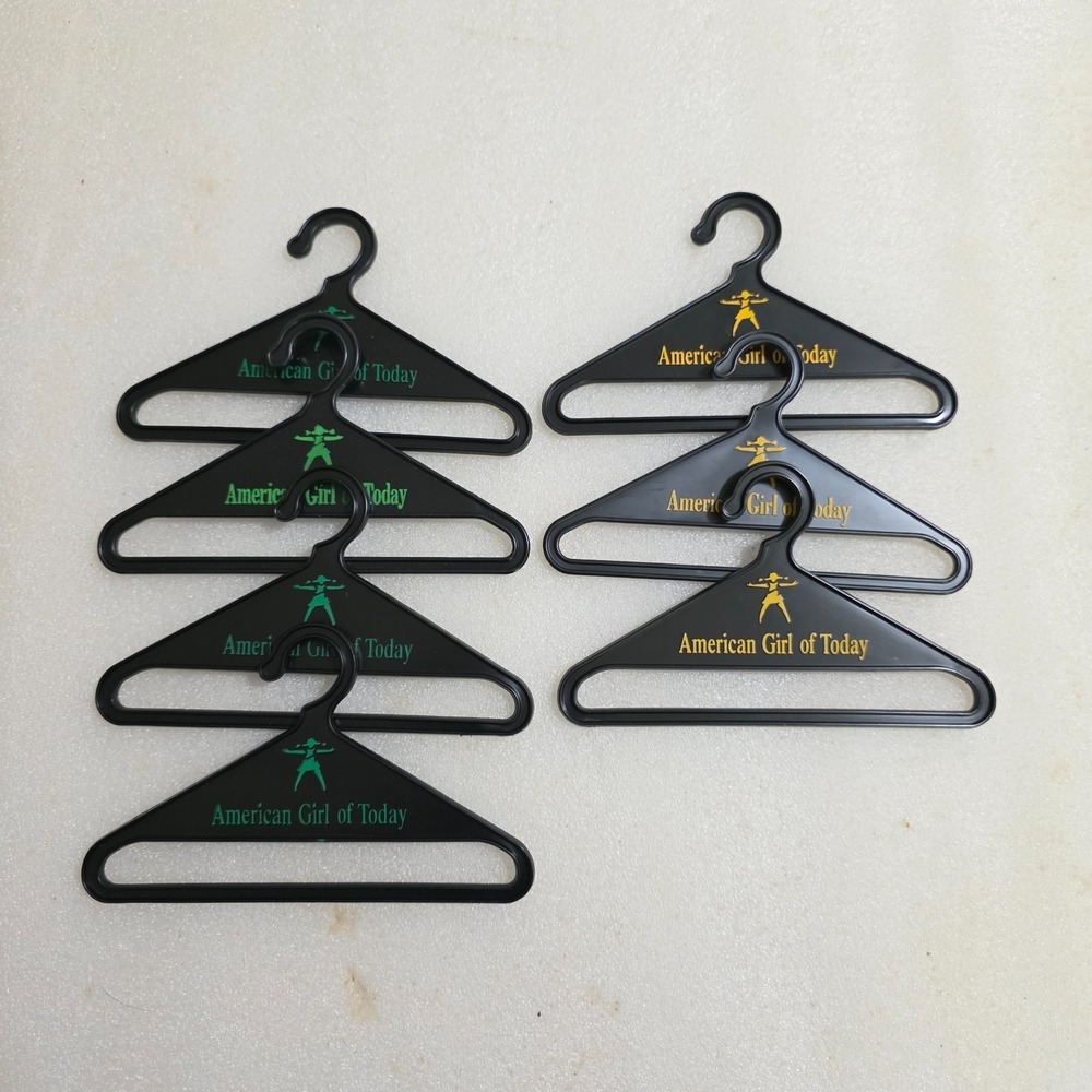 American Girl of Today Pleasant Company Doll Clothes Hangers Lot of 7 Black